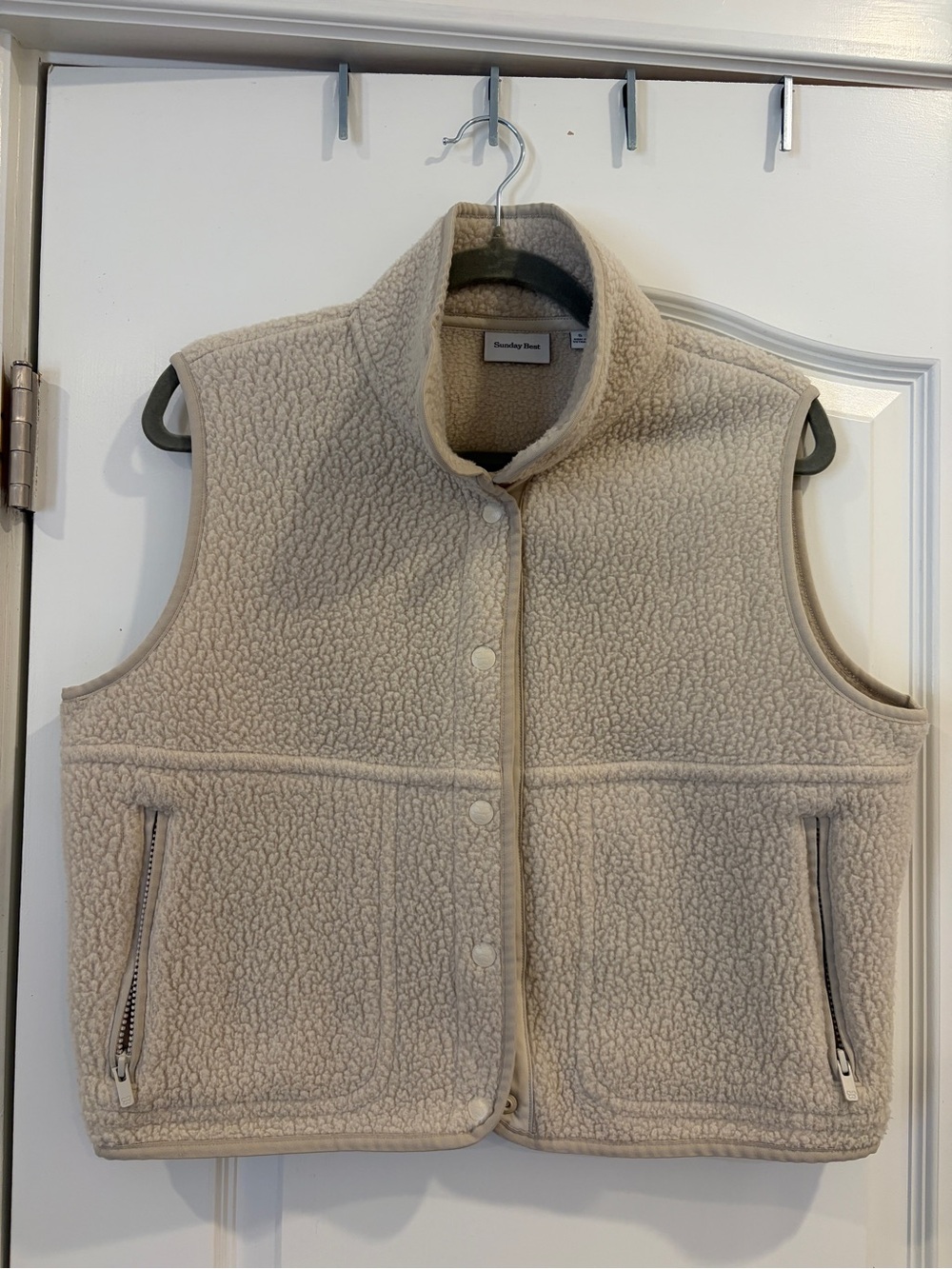 Sunday Best Cream Sherpa Fleece Vest
